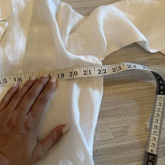FLAX LINEN Designs Favorite Jacket Dress P &  S-M WHITE - Picture 9 of 10
